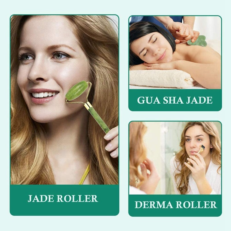 Crystal Roller Jade Massager Face Scraping Board Beauty